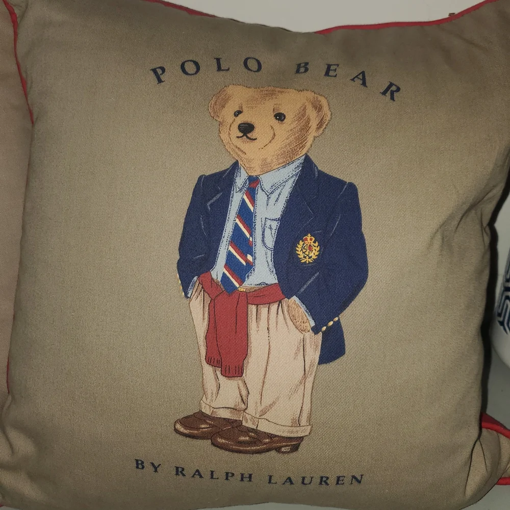 Ralph Lauren Polo Bear Decorative Pillows - Red and Blue - Picture 5 of 6